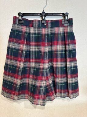 TALBOTS Women’s Plaid - Red & Green Bermuda Shorts—Size 12P